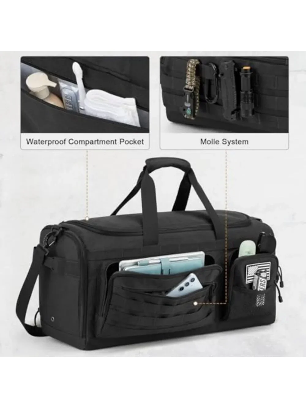 Versatile 3-in-1 Duffle Bag for Travel, Gym, Sports & Tactical Use - Large